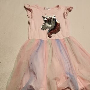 Pink Unicorn Kids Dress